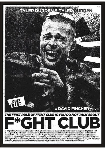 Fıght Club - Çerçevesiz Tasarım Poster, Afiş fırsatları