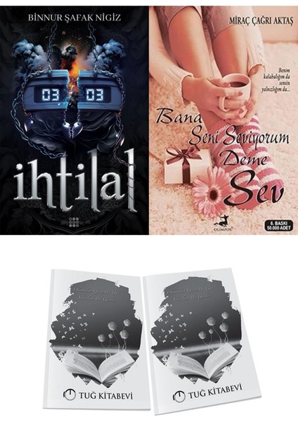 Bana Seni Seviyorum Deme Sev ve Dokuz Yayınları Ihtilal 2 Zede Binnur Şafak Nigiz 2li Set + Hediyeli