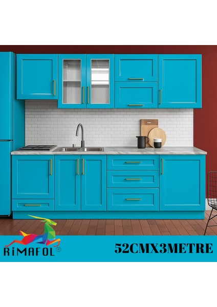 Turkuaz Hava Kanallı Kendinden Yapışkanlı Folyo 52CMX3METRE fiyatları