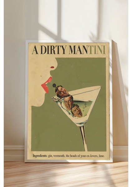 A Dirty Martini - Fudalab Çerçevesiz Poster, Tasarım Poster fiyatları