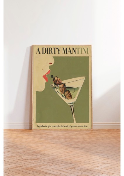 A Dirty Martini - Fudalab Çerçevesiz Poster, Tasarım Poster modelleri