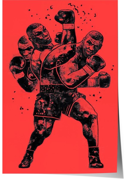 Mike Tyson - Çerçevesiz Tasarım Poster, Duvar Tablosu