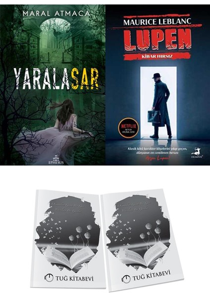 Arsen Lüpen Kibar Hırsız ve Ephesus Yayınları Yaralasar 2 Maral Atmaca 2li Set + Hediyeli