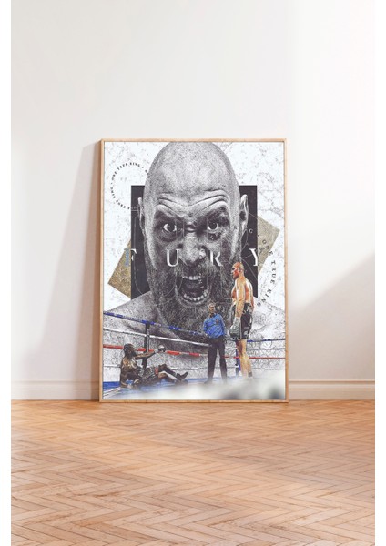 Tyson Fury - Çerçevesiz Tasarım Poster, Duvar Tablosu modelleri