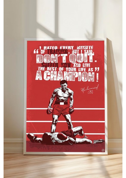 Muhammad Alı - Çerçevesiz Tasarım Poster fiyatları