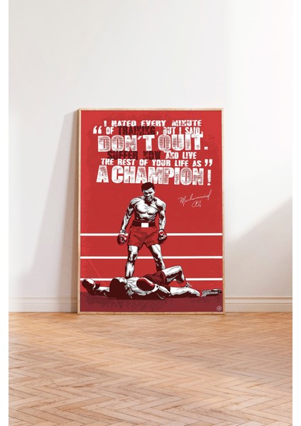 Muhammad Alı - Çerçevesiz Tasarım Poster modelleri