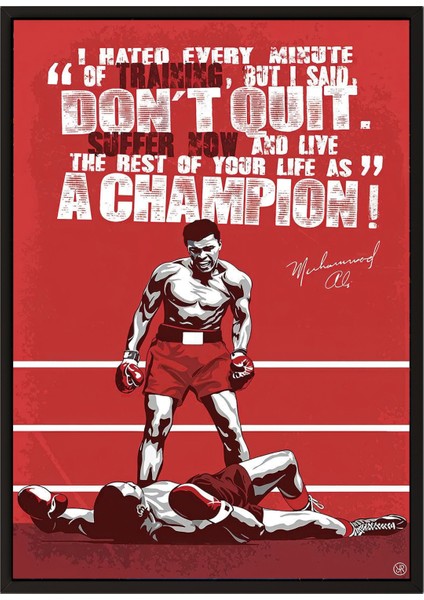 Muhammad Alı - Çerçevesiz Tasarım Poster fırsatları