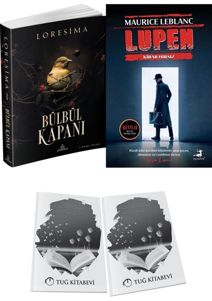Arsen Lüpen Kibar Hırsız ve Ephesus Yayınları Bülbül Kapanı 1 Loresima 2li Set + Hediyeli