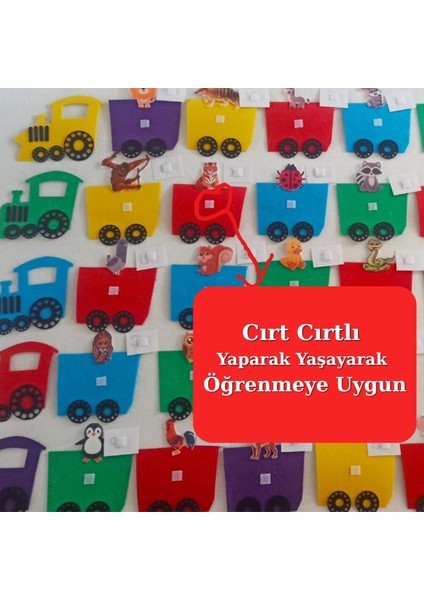 1. Sınıf Ilk Okuma Yazma Cırt Cırtlı Keçe Harf Panosu – Hayvanlı Tren Seti (34 Parça) fırsatları