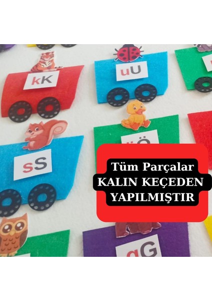1. Sınıf Ilk Okuma Yazma Cırt Cırtlı Keçe Harf Panosu – Hayvanlı Tren Seti (34 Parça) indirimleri