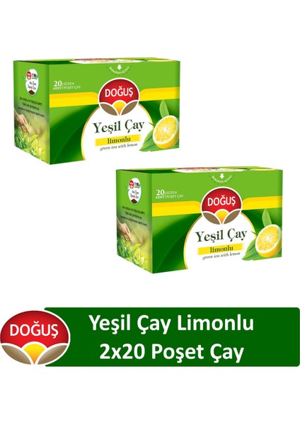 Yeşil Çay Limonlu 20'li x 2 Adet