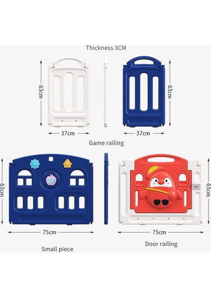 "renkli Penguen Kapılı Oyun Alanı – Güvenli ve Eğlenceli Bir Dünya!" (Kolay Kurulum ,katlanabilir)