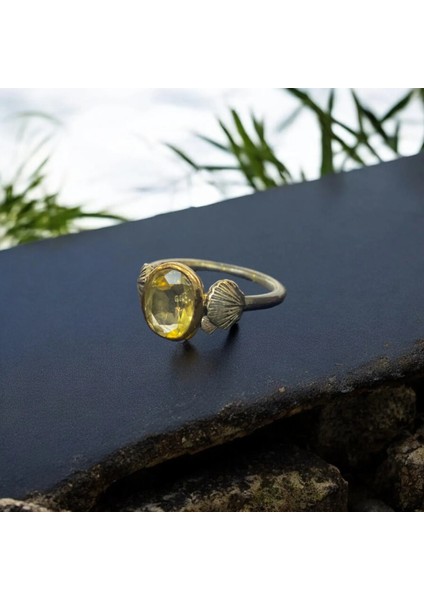 Sitrin Taşı Gümüş Yüzük (Bolluk, Bereket ve Para) fırsatları