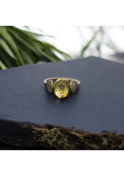 Sitrin Taşı Gümüş Yüzük (Bolluk, Bereket ve Para) indirimleri