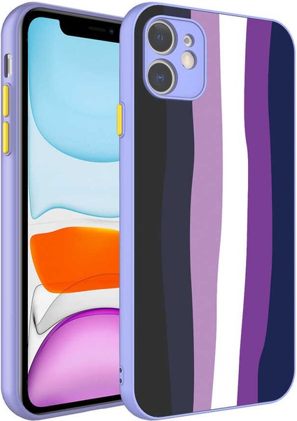 iPhone 11 Kılıf Kamera Korumalı Renkli Temperli Cppl X-Cam Kapak-No2