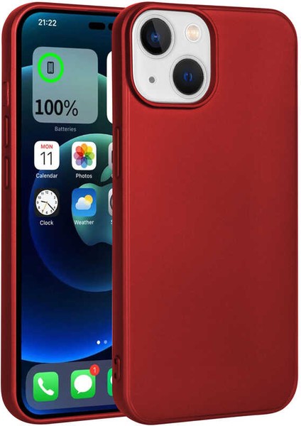 iPhone 14 Uyumlu Cppl Premier Silikon Kapak-Kırmızı