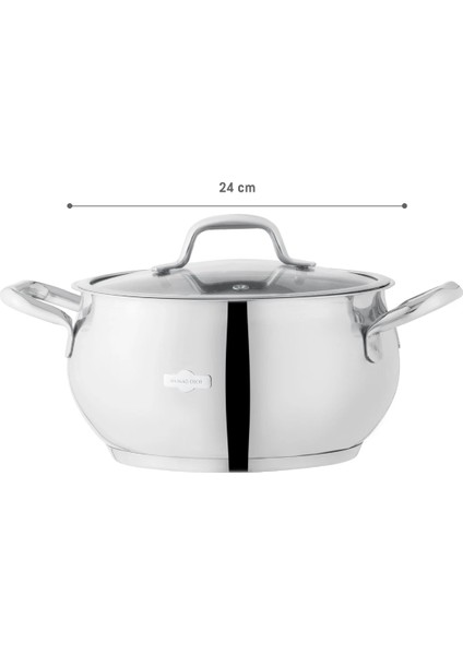Vera Derin Tencere - Çelik - 24 Cm