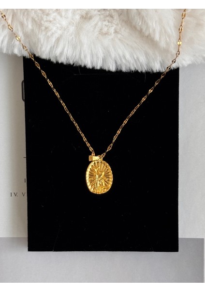 Vintage Çiçek Gül Lale Sanat Çelik Kolye modelleri