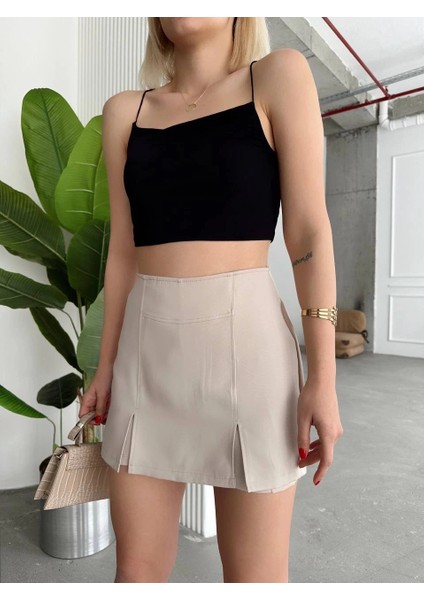 Çift Yırtmaklı Şort Etek fırsatları