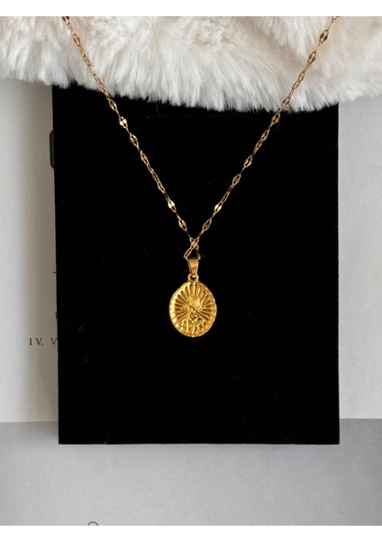 Vintage Çiçek Gül Lale Sanat Çelik Kolye modelleri