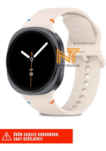 Samsung Galaxy Watch 8 40MM / 44MM / 46MM Classic Uyumlu Ip Işleme Detaylı Silikon Kordon
