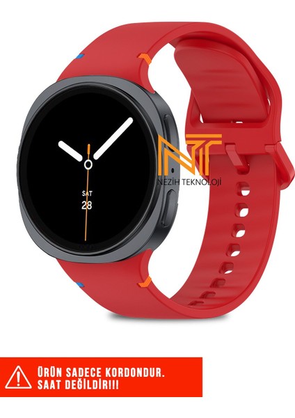 Samsung Galaxy Watch 8 40MM / 44MM / 46MM Classic Uyumlu Ip Işleme Detaylı Silikon Kordon