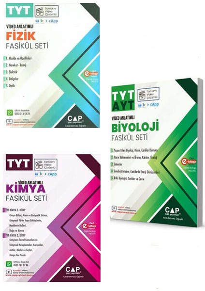 Tyt Fizik Kimya Biyoloji Fasikül Set