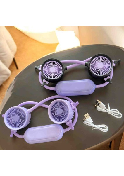 Şarjlı Boyun Tipi Mini Vantilatör 2 Kademeli Taşınabilir Sessiz Fan Usb'li Kişisel Klima Serinletici fiyatları