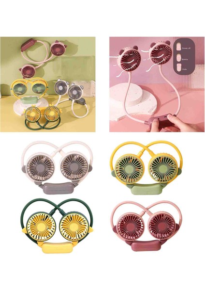 Şarjlı Boyun Tipi Mini Vantilatör 2 Kademeli Taşınabilir Sessiz Fan Usb'li Kişisel Klima Serinletici fırsatları