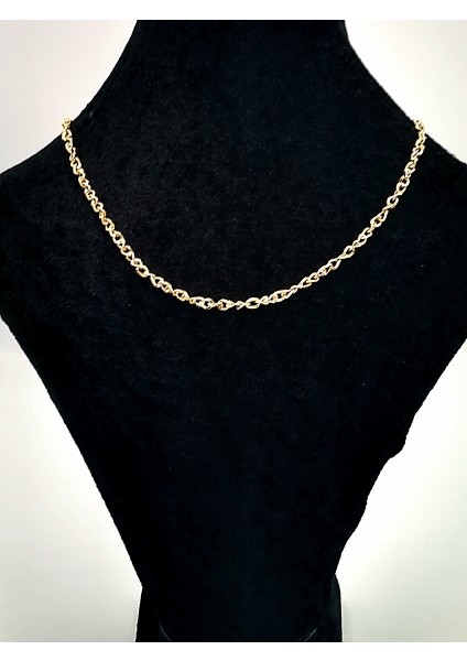 Gold Renk Zincir Figürlü Kararmaz Özel Tasarım Kolye