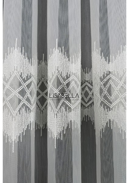 Luxe Brode Tül Ttm Zemin Yumuşak Zemin Dökümlü Ütü Istemez , Etkileyici Işıl Işıl (1x2.5 Pile Dikişli) fiyatları