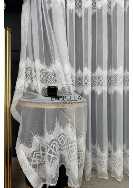 Luxe Brode Tül Ttm Zemin Yumuşak Zemin Dökümlü Ütü Istemez , Etkileyici Işıl Işıl (1x2.5 Pile Dikişli) fırsatları