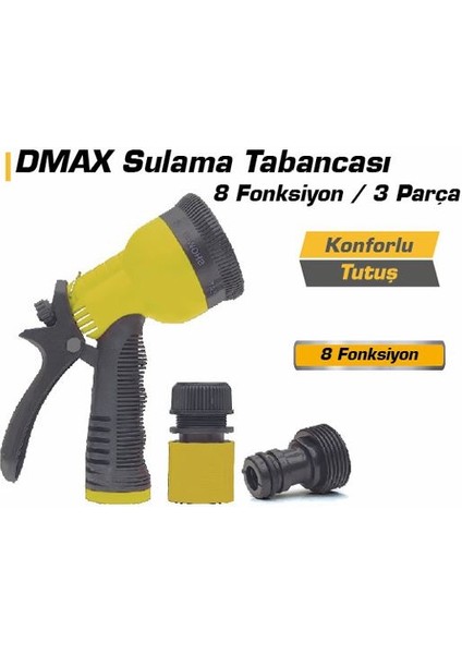 DMX4269 Sulama Tabancası 8 Fonksıyonlu 3 Parça