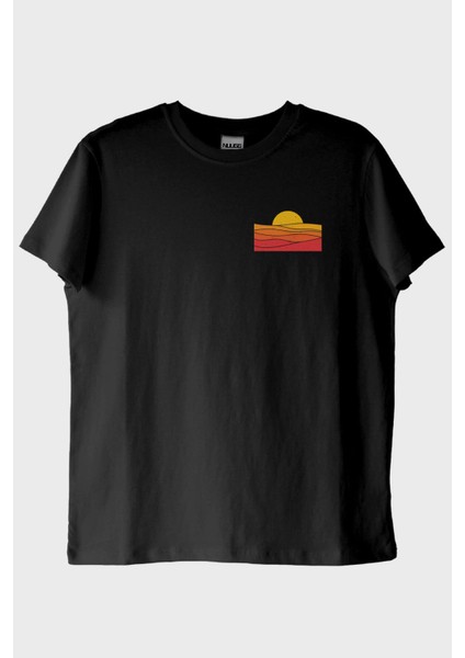 Güneş Baskılı Minimalist T-Shirt
