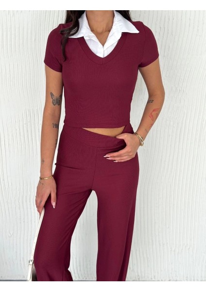 Ottoman Kumaş Beyaz Gömlek Yaka Takım S4142 modelleri