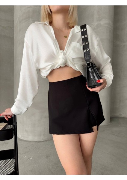 Tek Yırtmajlı Şort Etek modelleri