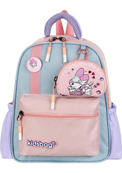Kız Çocuk Anaokulu Sırt Çantası Melodi-Labubu Kreş Çantası 33*25 cm Ortopedik Su Itici Kumaş fırsatları