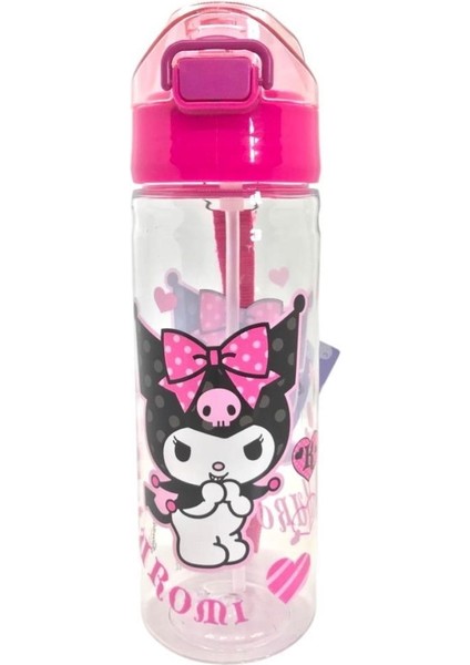 Kız Çocuk Kuromi Pipetli 500 ml Matara
