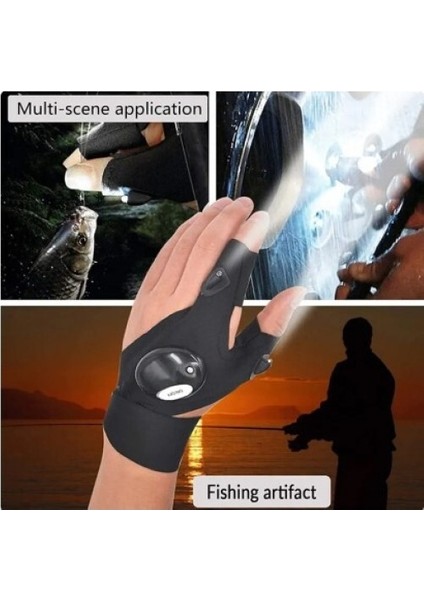 LED Işıklı Çalışma Eldiveni Sağ Sol Çift modelleri