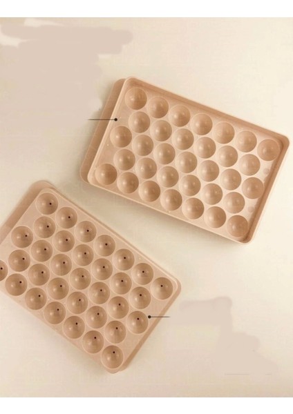 2 Li Buz Kalıbı 33 Bölmeli Kristal Küre Buzluk - Mini Yuvarlak Buz Kalıbı