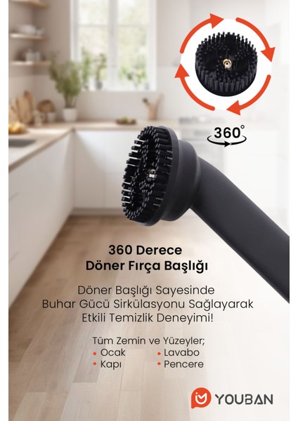 KF2707 PRO Çok Fonksiyonlu Buharlı Temizlik Makinesi Buharlı Temizleyici