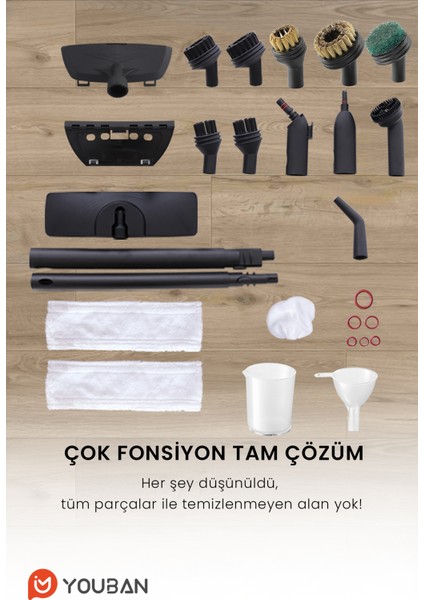 KF2707 PRO Çok Fonksiyonlu Buharlı Temizlik Makinesi Buharlı Temizleyici