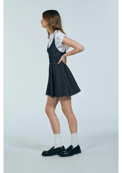 Allbucks Zara, Denim Volanlı Mini Elbise Trf ABZRA1084 modelleri