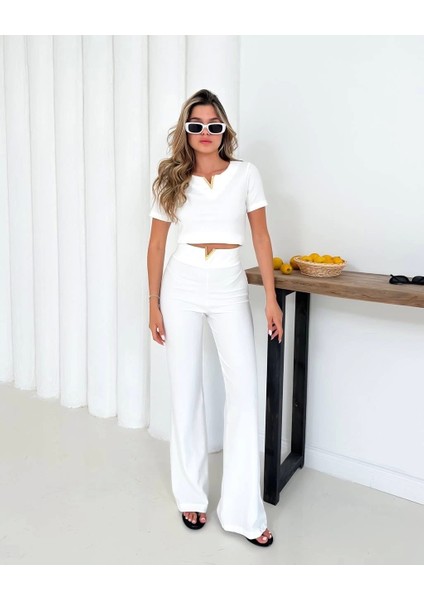 V Aksesuarlı Ottoman Takım Beyaz S255850 fırsatları