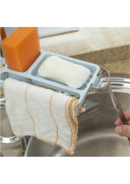 Musluğa Takılan Sünger Havlu Askısı Sabun Hazneli Mutfak Banyo Lavabo Düzenleyici Organizer fiyatları