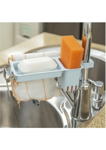 Musluğa Takılan Sünger Havlu Askısı Sabun Hazneli Mutfak Banyo Lavabo Düzenleyici Organizer modelleri