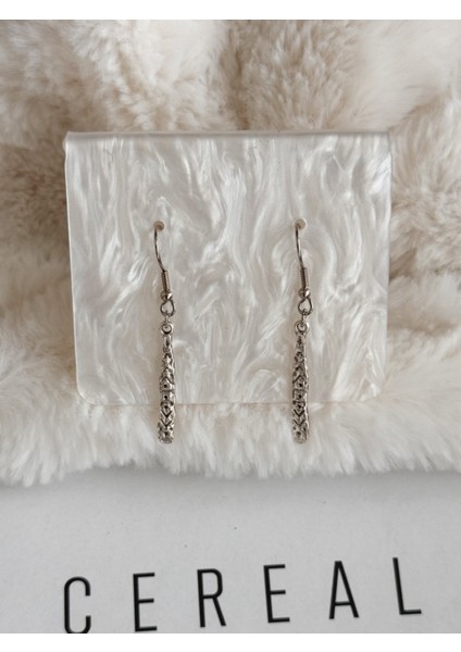 Antik Çubuk Gümüş Kaplama Küpe