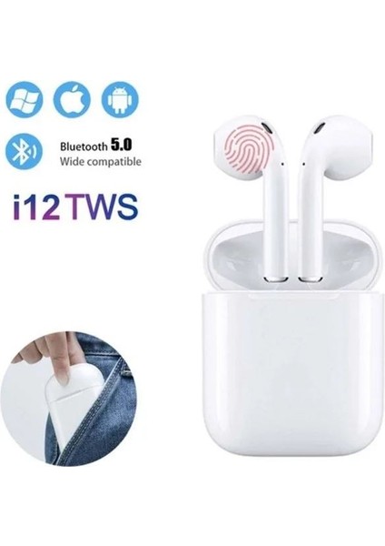 I12 Tws Bluetooth Kablosuz Kulaklık - Dokunmatik Kontrol - Şarj Kutulu