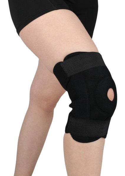 Silikon Patella Destekli Ayarlanabilir Dizlik | Neopren Kumaş | Ortopedik Diz Koruma | Tek Beden | Sağ ve Sol Diz Uyuml