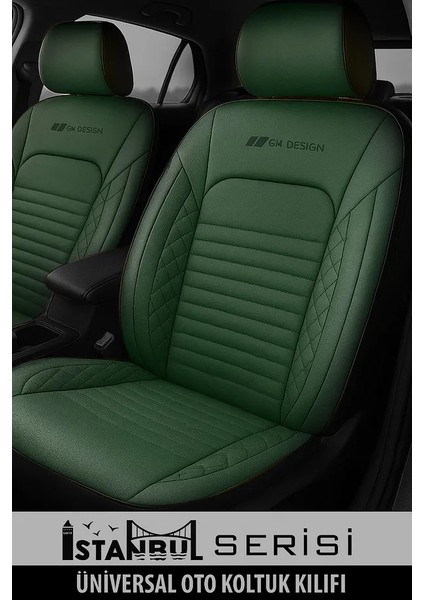 Suzuki Swiftı (Facelift 2013) 1.2 (94 Hp) 4x4 5d 2014 Uyumlu Deri Oto Kılıfı Tam Set Yeşil